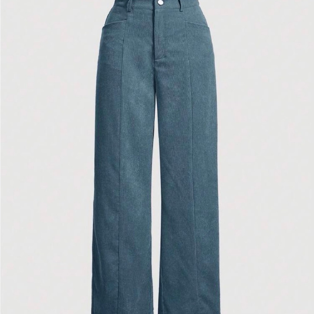 Women's Blue Wide-Leg Pants